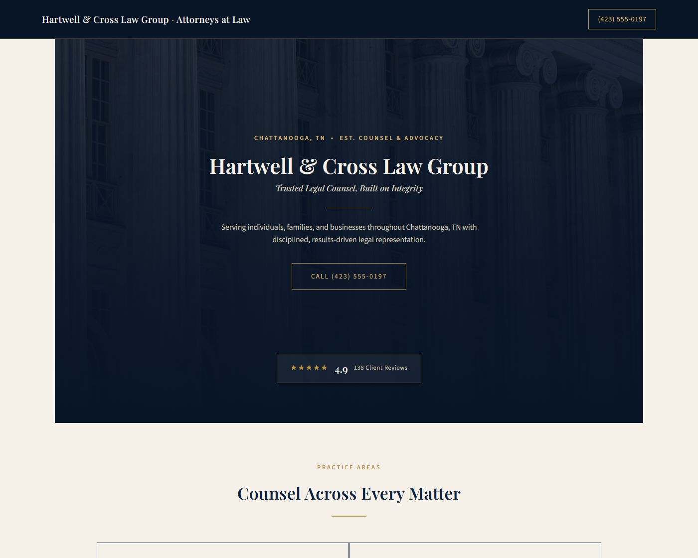Example law firm website